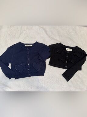 Navy and black Button Cardigans -2T